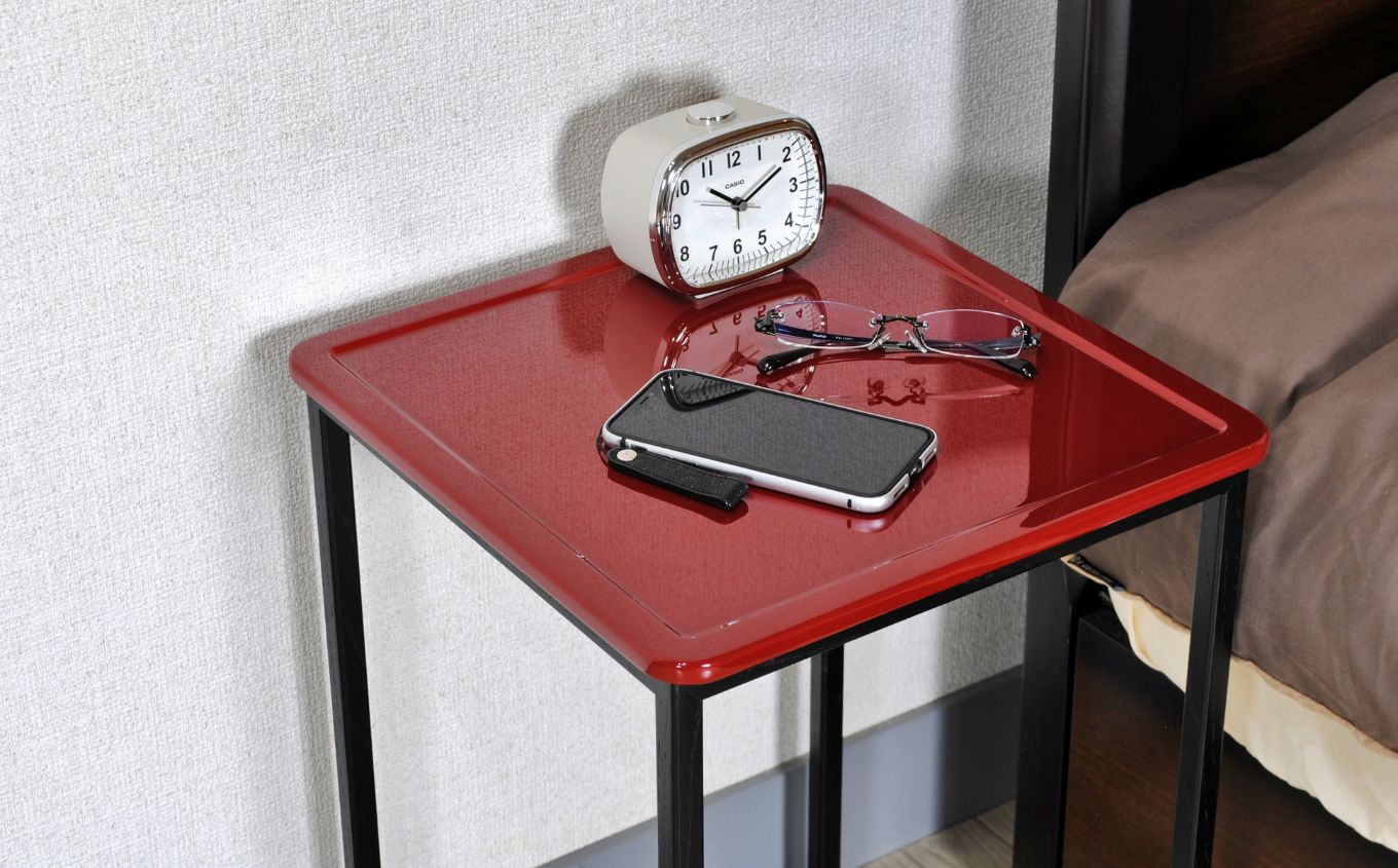 〈創業明治2年、田中家具謹製〉二本松伝統家具 レトロモダンサイドテーブル 1段 #1【田中家具】