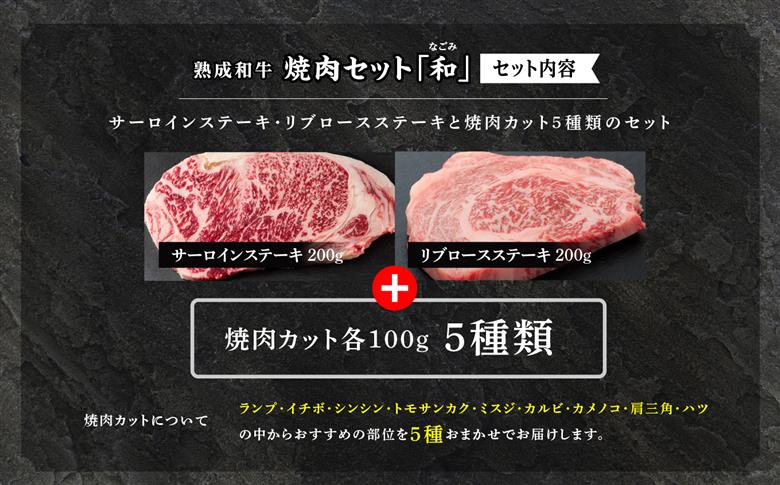 ＼年内発送可能！／〈黒毛和牛〉熟成和牛　焼肉セット 和 (なごみ) 【有限会社エム牧場】