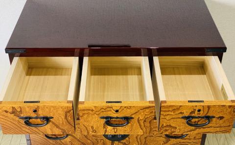 30伝統箪笥 三の三 〈創業明治2年、田中家具謹製〉二本松伝統家具 【田中家具】