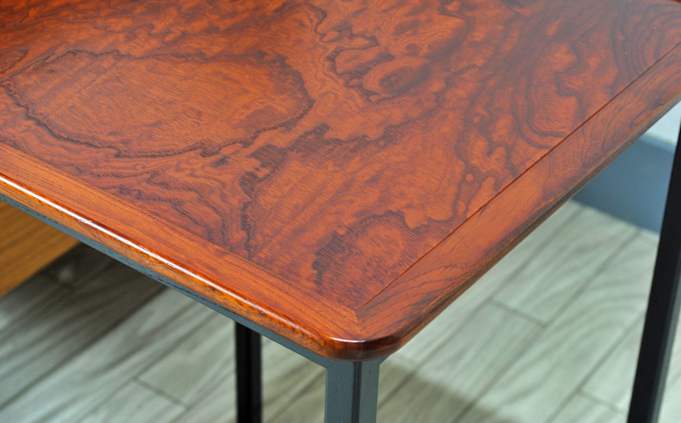 〈創業明治2 年、田中家具謹製〉けやきのサイドテーブル 2 段 #1【田中家具】