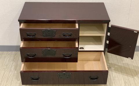 32民芸チェスト 上片開 〈創業明治2年、田中家具謹製〉二本松伝統家具 【田中家具】