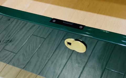 桐モダンチェスト 75巾四の二 グリーン&ブラック【田中家具】