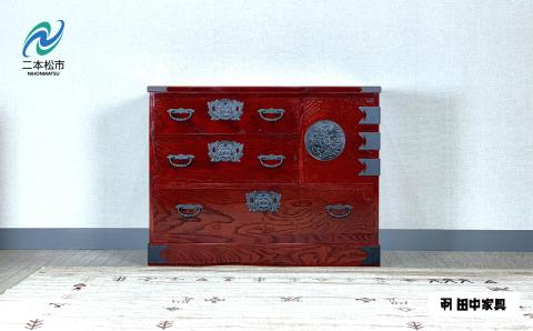 32民芸チェスト 上片開 〈創業明治2年、田中家具謹製〉二本松伝統家具 【田中家具】