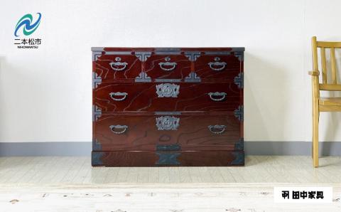 32民芸チェスト 二の三 〈創業明治2年、田中家具謹製〉二本松伝統家具 【田中家具】