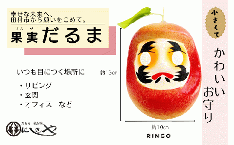 「フルーツだるま」 りんご だるま 縁起物 ギフト お祝い 祝福 インテリア 手乗りダルマ プレゼント かわいい 願い 暮らし 癒し インテリア 日本製 伝統工芸品 贈り物 開運 置物 N072-002