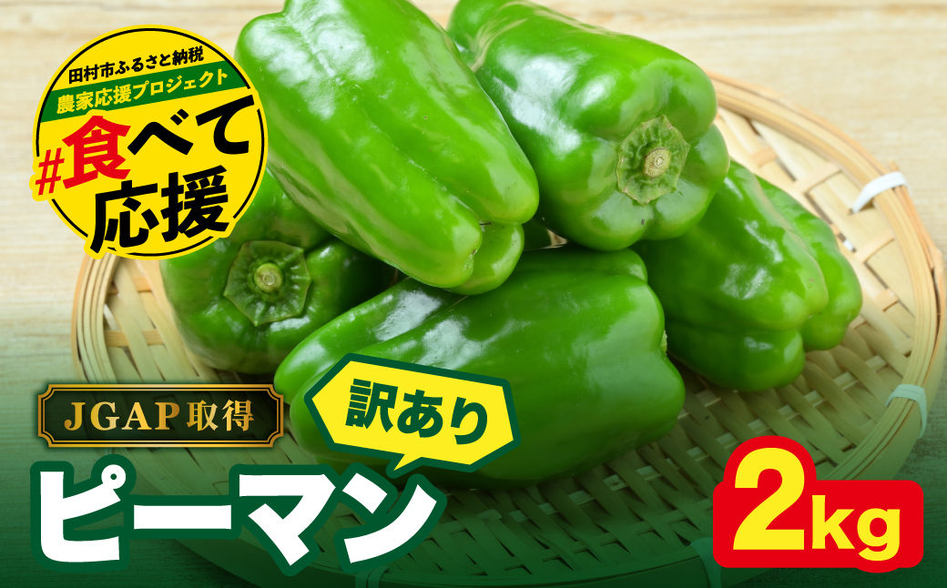 農家さん応援【訳あり】 ピーマン 2kg JGAP取得 農家直送 生活応援 福島県産 田村市 株式会社Mファーム 2kg