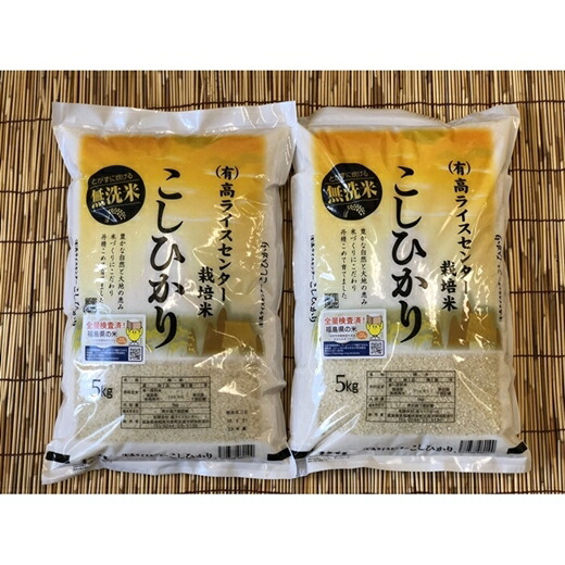 令和7年産米 無洗米 コシヒカリ 10kg(5kg×2袋) 高ライスセンター【53845-002-02】