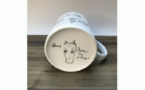 『若駒』マグカップペア【黒2個】【0701501】