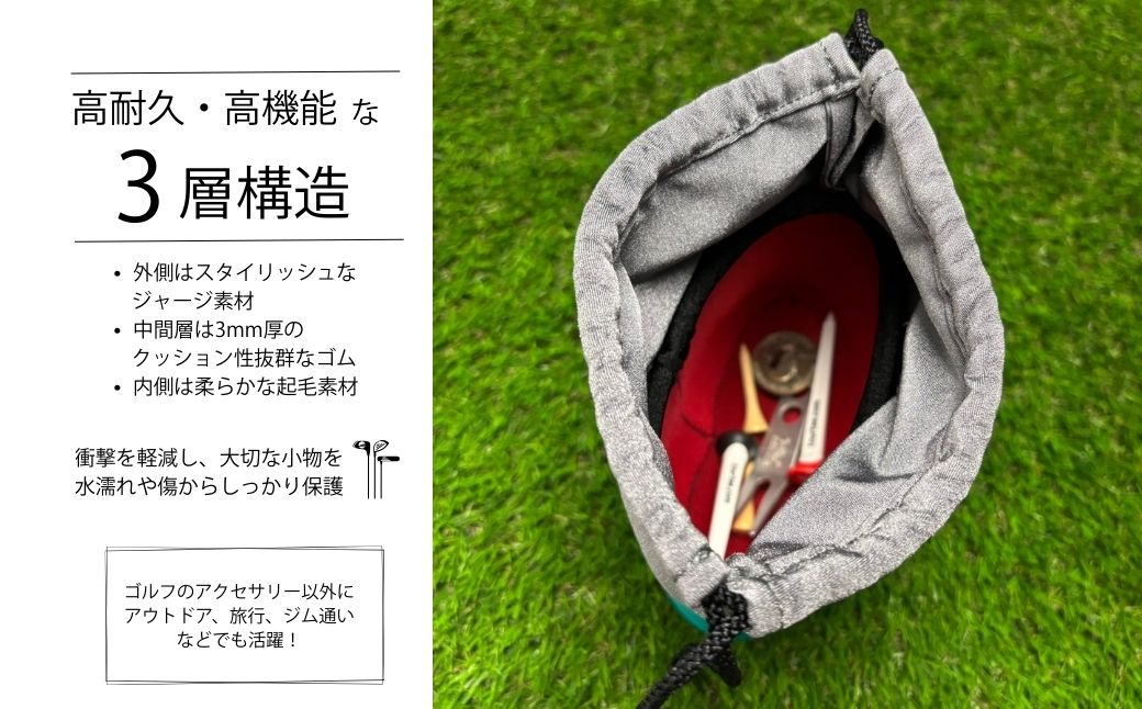 ゴルフ アクセサリー用 ネオポーチ オレンジ G04 | 小物入れ ゴルフ アウトドア 旅行 トレーニング ジム 【74249-001-01】