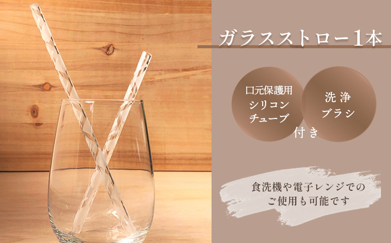 ガラスストロー 20cm「チェック」 iriser【08061】