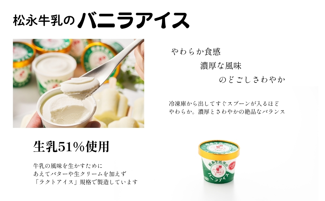 手造りアイスまんじゅう・松永牛乳(株)のバニラアイス各6個【1101801】