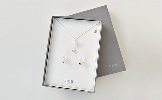 iriser（イリゼ）ミズアオイ ネックレス・イヤリング セット【08047】