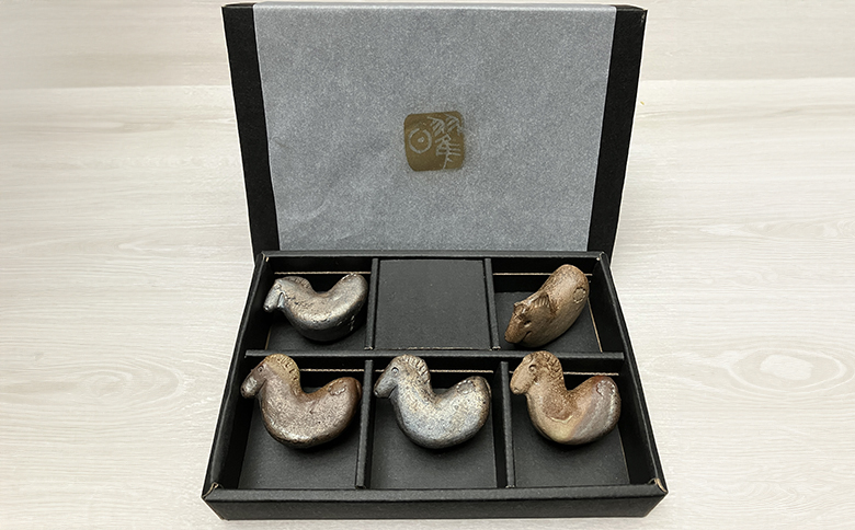 はねこんまはしおき ５個 | 箸置き 陶器【0702101】