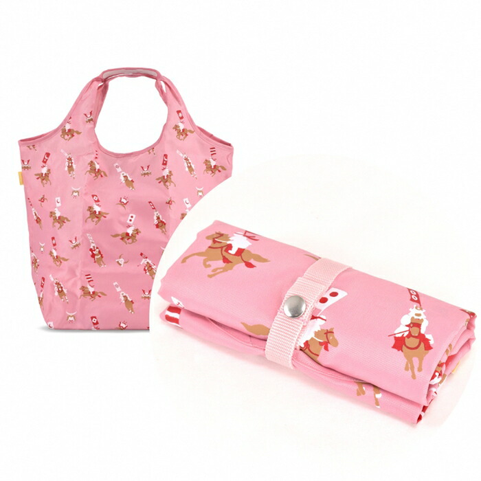 黒潮海苔店 オリジナル エコバッグ トートバッグ（ピンク色） 相馬野馬追【0104001】