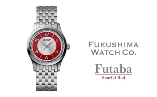 自動巻き腕時計 Futaba / Scarlet Red | 自動巻き 機械式 腕時計 34mm ユニセックス ( メンズ レディース ) 日本製ムーブメント 国産 時計 【145855-002-02】