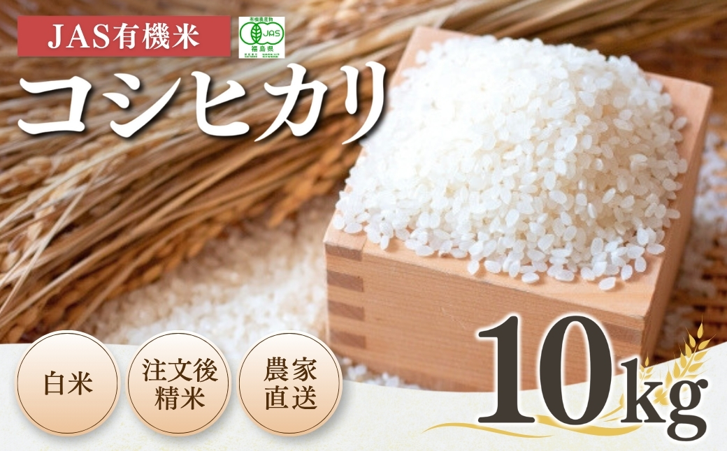 JAS有機米コシヒカリ 米10kg | 令和7年産 根本有機農園【53870-001-03】
