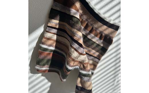 ichiri 彩りニットパンツ ベージュブラウン系 / ichiri knitted pants サイズフリー1枚 F21C-0074