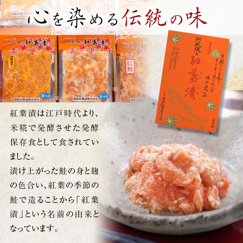 福島名産 阿武隈の紅葉漬 2種（鮭の米麹漬け） 440g 福島県 伊達市 東北 鮭 さけ サケ しゃけ シャケ 発酵食品 F20C-015