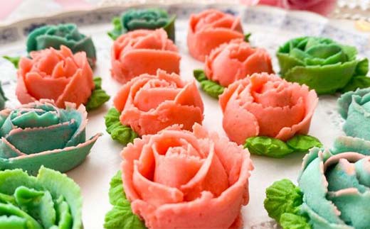 上生菓子のような食感！あんフラワークッキー10個入り 洋菓子 焼き菓子 お菓子 お花形 贈り物 プレゼント プチギフト 福島県 伊達市  クッキー スイーツ お茶菓子 お茶請け おやつ 菓子 食品 F20C-977