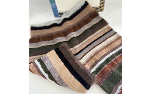 ichiri 彩りニットパンツ ベージュブラウン系 / ichiri knitted pants サイズフリー1枚 F21C-0074