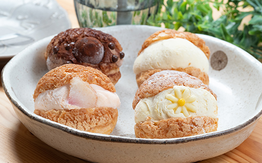 ふくしまスイーツプレミアム シューアイス 4種 12個セット(バニラ、生チョコ、りんご、桃) アイス デザート スイーツ 菓子 食品 F21C-108