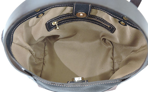 イノシシ革トートバッグ（黒×こげ茶） 　 トートバッグ バッグ カバン 鞄 ファッション F20C-345