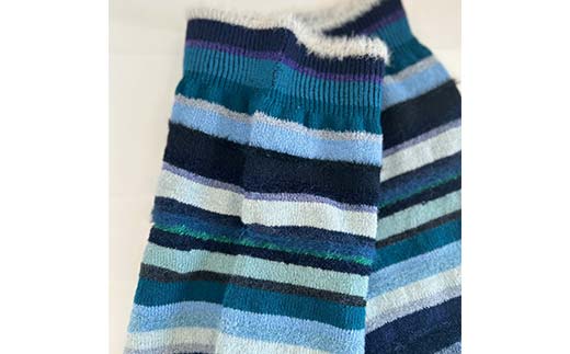 ichiri 彩りニットパンツ ブルー系 / ichiri knitted pants サイズフリー1枚 F21C-0073