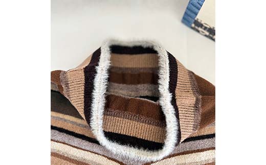 ichiri 彩りニットパンツ ベージュブラウン系 / ichiri knitted pants サイズフリー1枚 F21C-0074