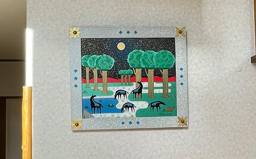 寄附者と作るオリジナルアート アクリルガラス絵制作 （木製額装込み） YOICHI-RON アート 絵画 作品  インテリア 絵 趣味 F20C-666