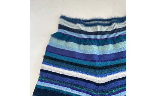 ichiri 彩りニットパンツ ブルー系 / ichiri knitted pants サイズフリー1枚 F21C-0073