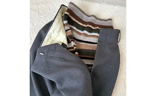 ichiri 彩りニットパンツ ベージュブラウン系 / ichiri knitted pants サイズフリー1枚 F21C-0074