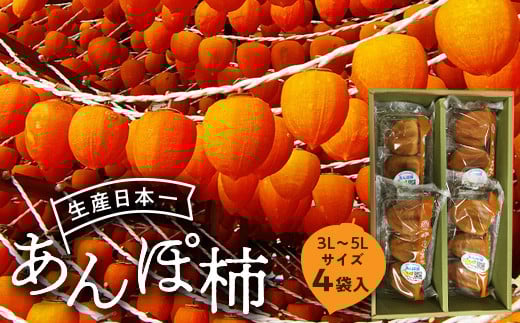 伊達市発祥の特産品 あんぽ柿 （蜂屋柿）4袋入    柿 かき デザート フルーツ 果物 くだもの 果実 食品 F20C-131