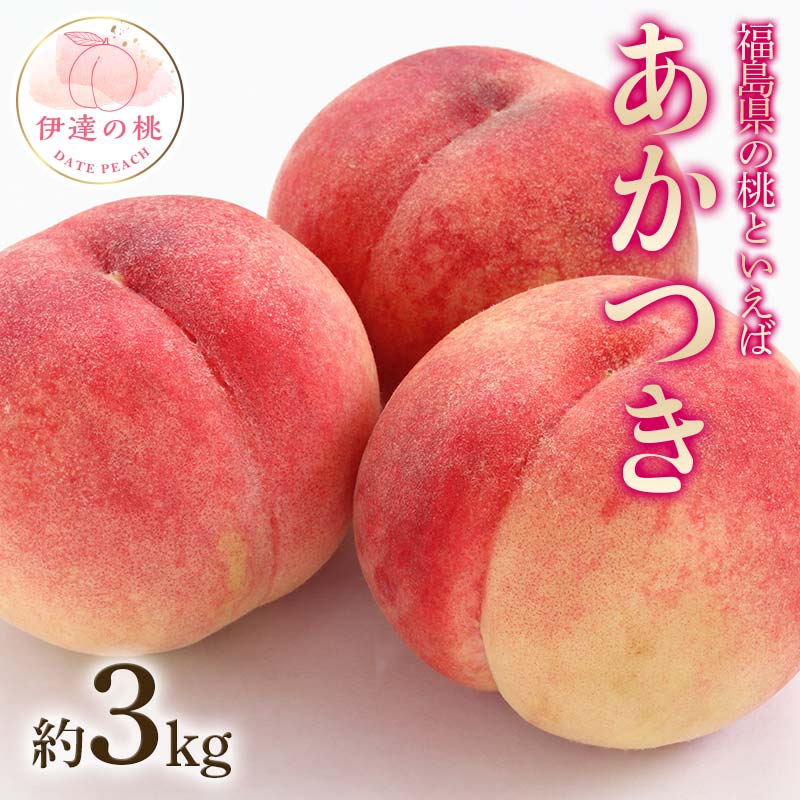 【2026年出荷分先行予約】福島県産 あかつき 約3kg (7～12玉) 農業生産法人種まきうさぎ株式会社 伊達の桃 桃 フルーツ 果物 もも モモ momo F20C-500 約3kg