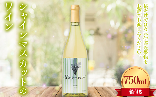 シャインマスカットのワイン箱付き750ml  ワイン 酒 アルコール アルコール飲料 F20C-735