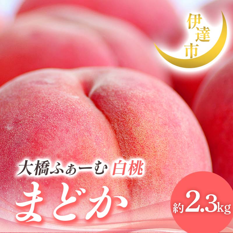 【2026年出荷分先行予約】福島県産 まどか 約2.3kg (7～9玉) 大橋ふぁーむ 贈り物 贈答 ギフト 伊達の桃 桃 フルーツ 果物 もも モモ momo F21C-014