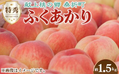 もも【ふくあかり・2026年産先行受付】特秀1.5kg　桑折町産　JAふくしま未来　桃