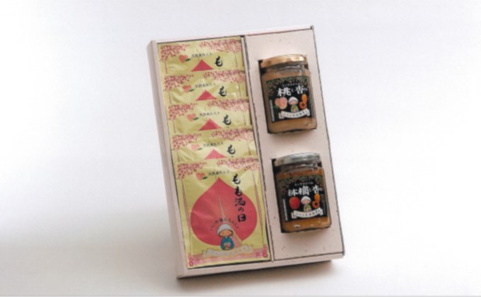 桃果汁配合 入浴剤とミニジャムセット