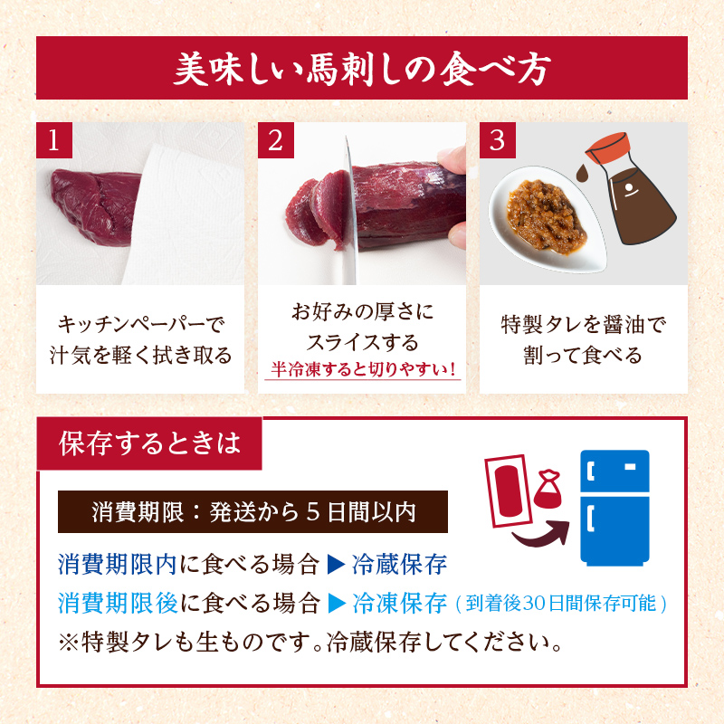 1/1～寄附額改定 大正10年創業【同気食堂】福島県の老舗の味「会津の馬刺し」自家製タレ付 (約150g×4) にく 肉 お肉 馬肉 赤身 ヘルシー 福島県 西会津町 F4D-0002