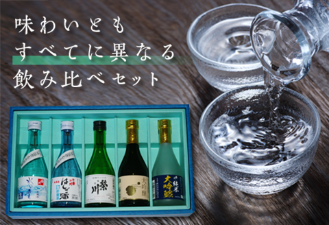 【栄川酒造】日本酒飲み比べセット(300ml×5本) F4D-0085