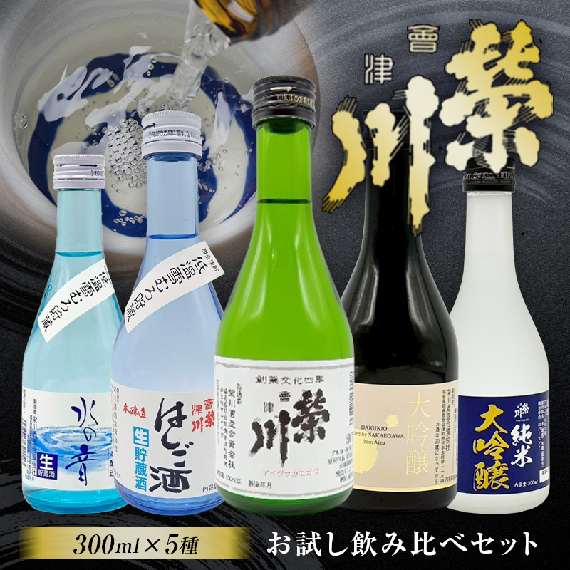 【先行予約】【栄川酒造】日本酒飲み比べセット(300ml×5本) F4D-0085