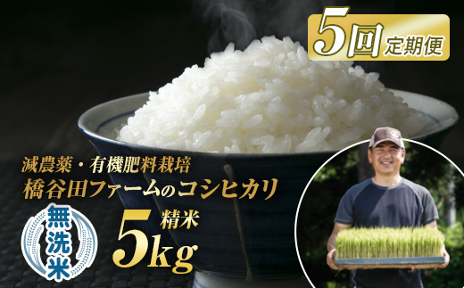 《定期便5ヶ月》減農薬・有機肥料栽培 西会津産米「コシヒカリ」無洗米 5kg 米 お米 おこめ ご飯 ごはん 福島県 西会津町 F4D-2193
