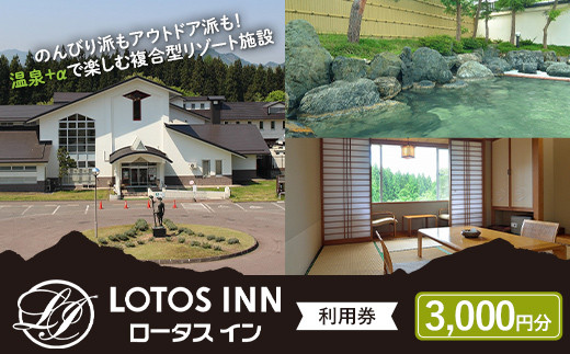 ロータスイン利用券3,000円分 F4D-1047