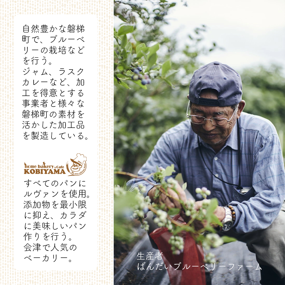 ラスク（ブルーベリー）（米粉入り）　5個セット（7枚入り）　米粉