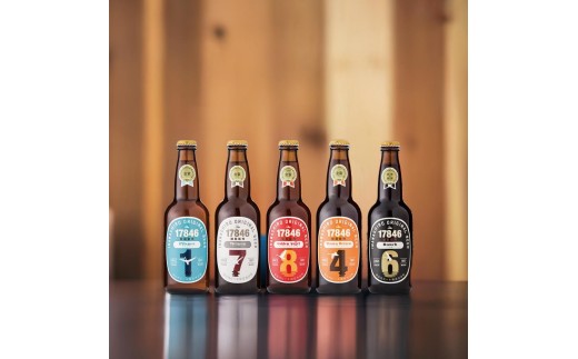 猪苗代地ビール THE17846BEER 330ml 5種類3セット ｜ ビール 地ビール クラフトビール 飲み比べ  瓶ビール ピルスナー ヴァイツェン ゴールデンエンジェル ラオホ ブラウンヴァイツェン 17846 330ml セット  磐梯山 天然水 福島県 猪苗代