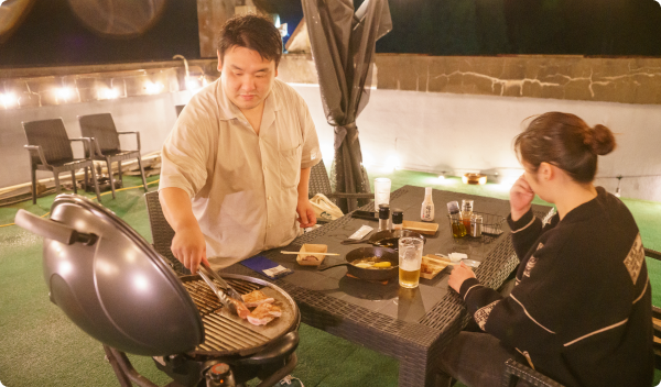 猪苗代グランピングBBQテラス グランピングプレミアムBBQ ペア利用券 全日共通 | ペアチケット 手ぶら 手ぶらBBQ テント設営不要 準備不要 気軽 キャンプ 体験 絶景 くつろぎ 休息 リフレッシュ