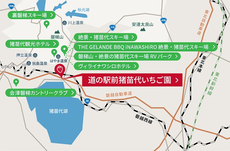 いちご狩り 1年中 「道の駅前 猪苗代 いちご園」 大人1名チケット（中学生以上） ｜ 苺 通年 猪苗代・会津地域