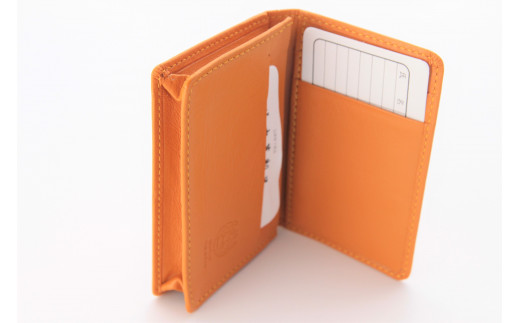 40-A-4　馬革製名刺入れ　④イエロー ◇