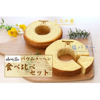 バウムクーヘン2種食べ比べセット【塩バターバウムクーヘン・栃の蜜バウムクーヘン】【配送不可地域：離島】