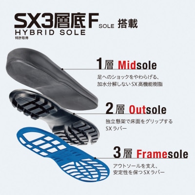 【シモンの安全靴】EX11ブラック　27cm