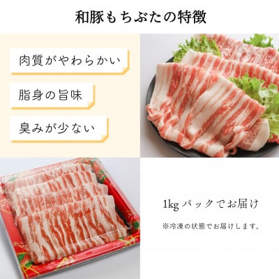 ジューシー!　ブランド豚「和豚もちぶた」バラしゃぶしゃぶ用1kg【配送不可地域：離島】